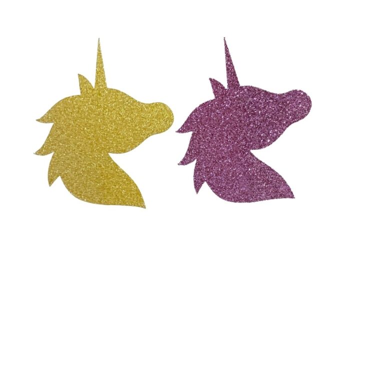 Unicorn Birthday Party Glitter Cupcake Toppers Style 03