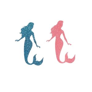 Mermaid Whale Tail Under the Sea Birthday Party Cupcake Toppers