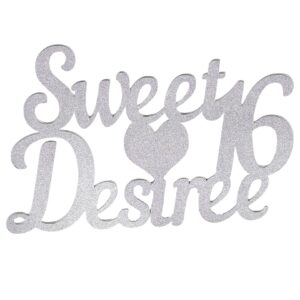 Sweet 16 Any Name Personalized Double Sided Glitter Cake Topper