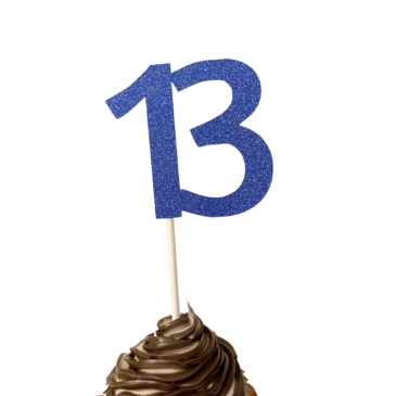 Jewish Birthday Cupcake Topper Boy Bar Mitzvah Number 13 Thirteen