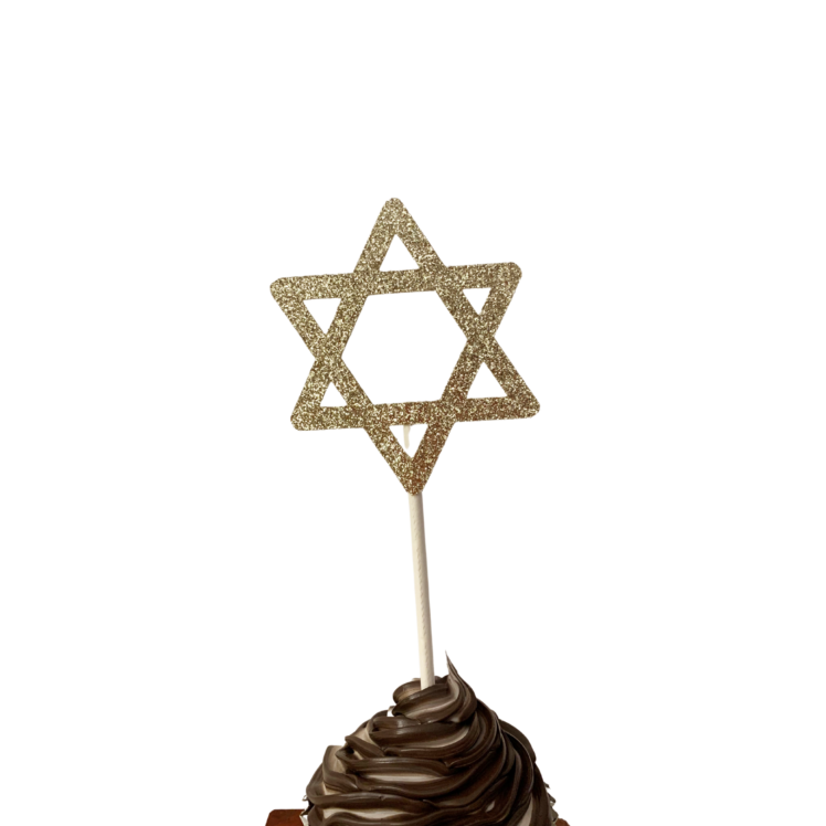 Jewish Star Cupcake Topper Star of David