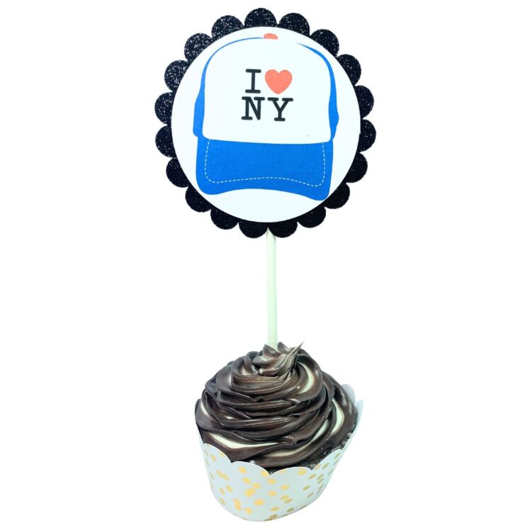 Maureen McCullough Designs NYC New York City Birthday Sweet 16 Cupcake Toppers