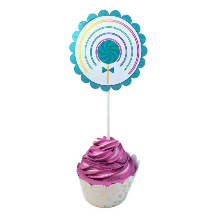 Maureen McCullough Designs Unicorns and Lollipops Cupcake Toppers