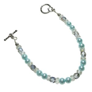 Light Blue Pearls Limited Edition Crystals Beaded Bracelet