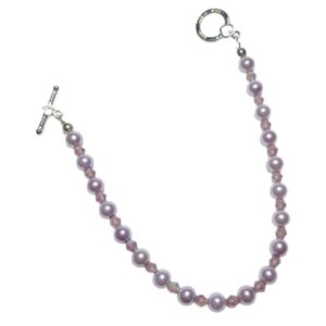 Lavender Pearl Light Amethyst Aurora Borealis Crystal Beaded Bracelet