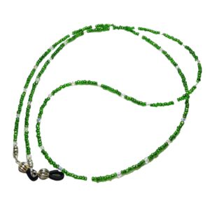 Emerald Green Aurora Borealis Beaded Eyeglass Chain